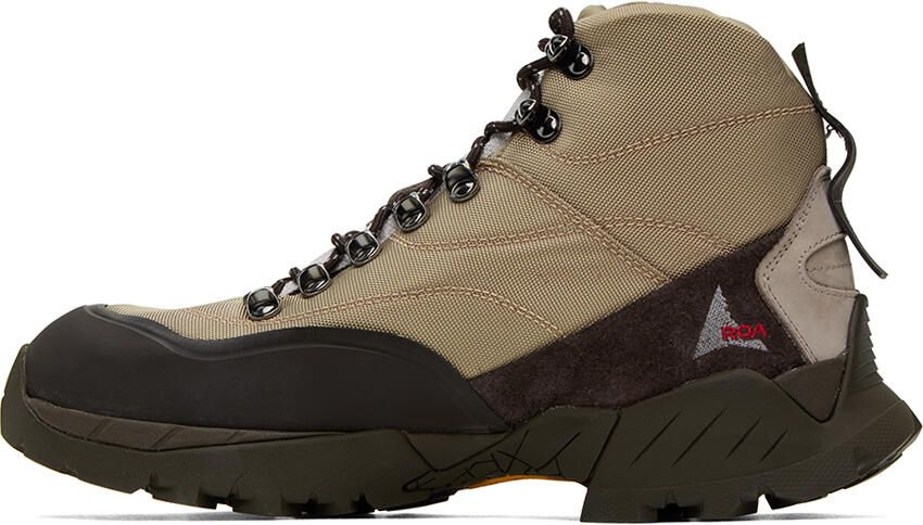 ROA Taupe & Brown Andreas Strap Boots - Picture 6