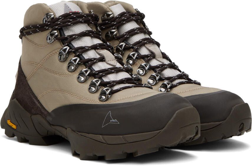 ROA Taupe & Brown Andreas Strap Boots - Picture 3