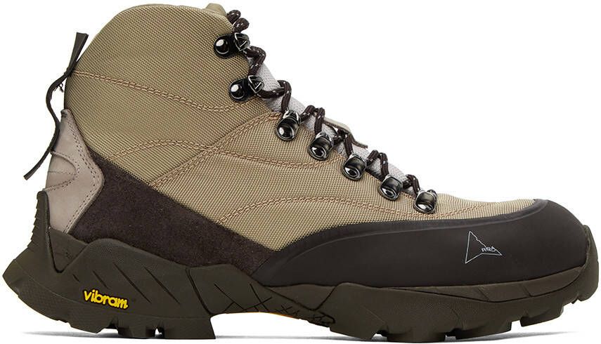 ROA Taupe & Brown Andreas Strap Boots - Picture 5