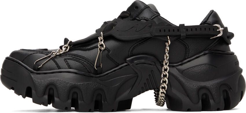 Rombaut Black & White Boccaccio II Harness Sneakers - Picture 3