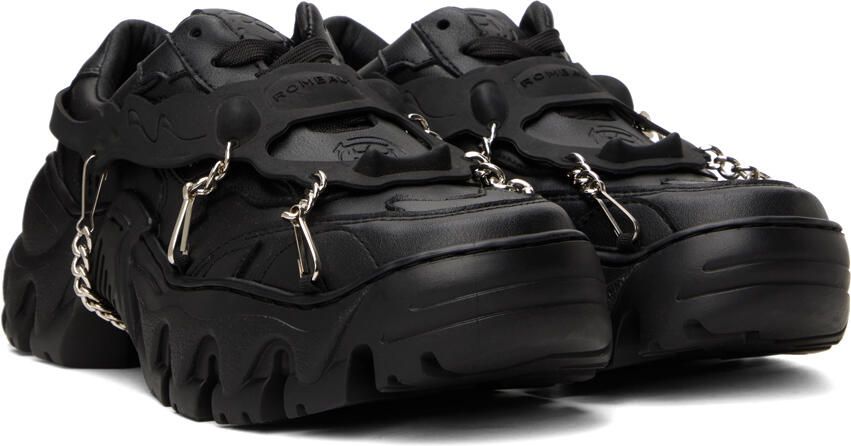 Rombaut Black & White Boccaccio II Harness Sneakers - Picture 2