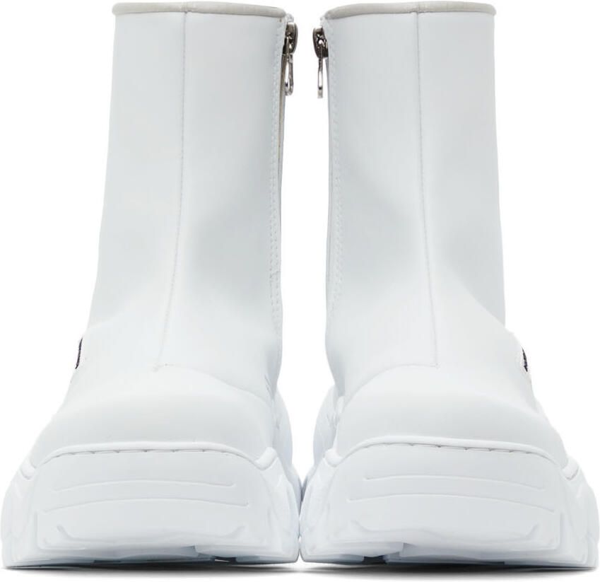 Rombaut White Future Leather Boccaccio II Lite Ankle Boots - Picture 2