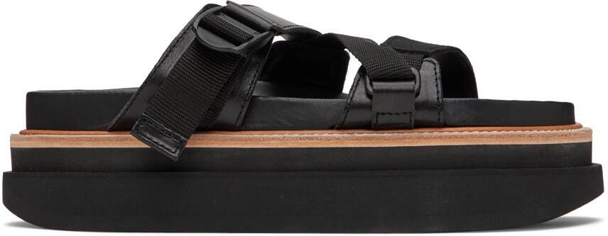 Sacai Black Hybrid Belt Sandals - Picture 5