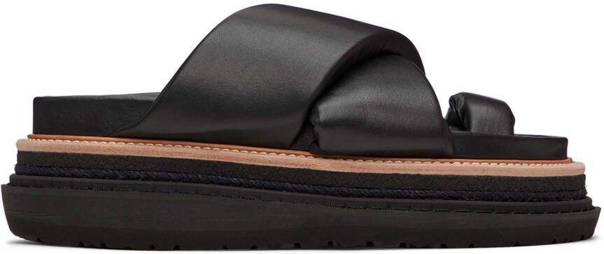 Sacai Black Multiple Sole Sandals - Picture 5