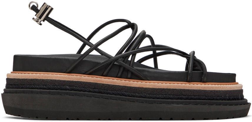 Sacai Black Platform Sandals - Picture 5