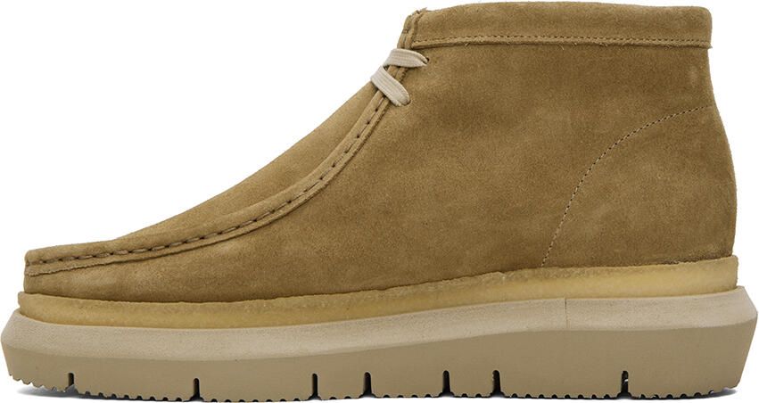 Sacai Beige Clarks Originals Edition Hybrid Wallabee Desert Boots - Picture 3