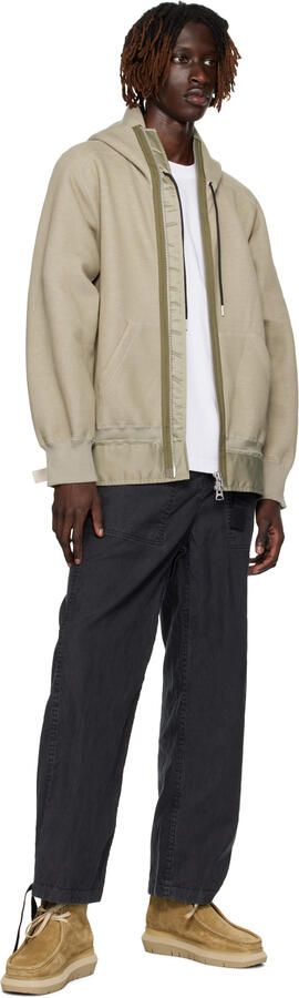 Sacai Beige Clarks Originals Edition Hybrid Wallabee Desert Boots - Picture 4