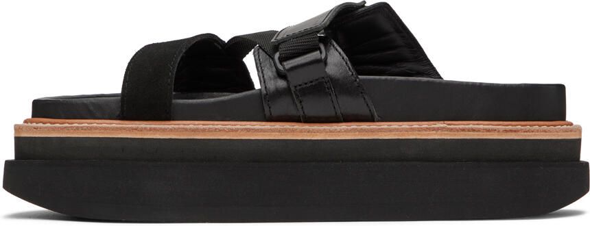 Sacai Black Hybrid Belt Sandals - Picture 3