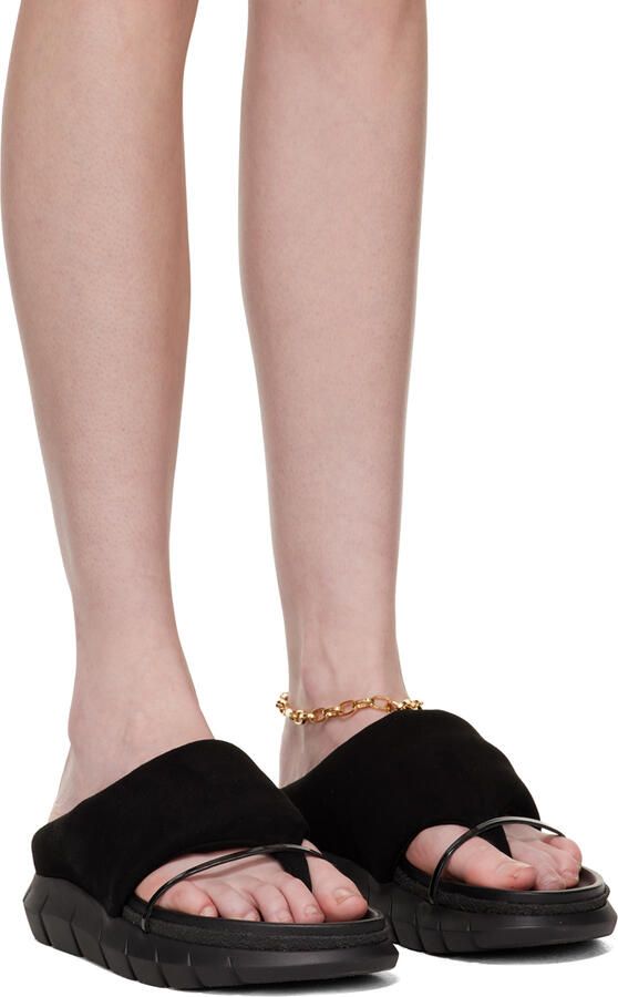 Sacai Black Padded Sandals