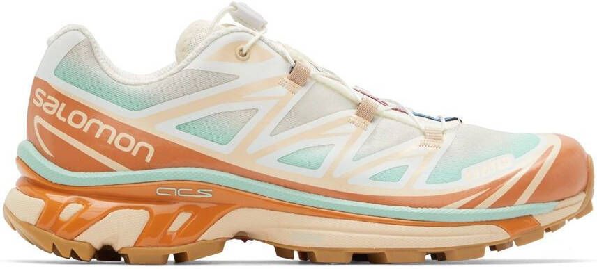 Salomon Off-White & Orange XT-6 Skyline Low-Top Sneakers - Picture 6