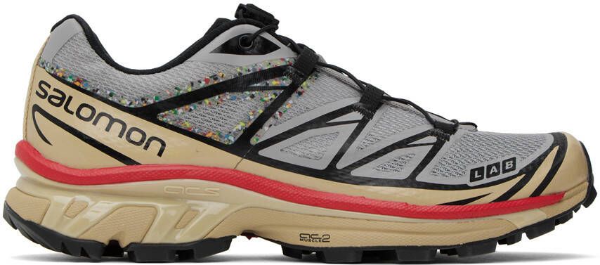 Salomon Gray & Taupe XT-6 Mindful Sneakers - Picture 3
