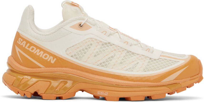Salomon Orange & Off-White XT-6 FT Sneakers - Picture 4