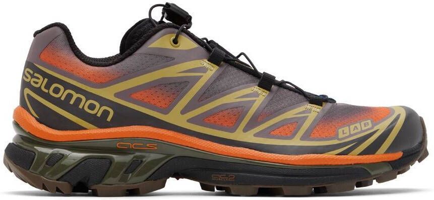 Salomon Orange & Purple XT-6 Skyline Sneakers - Picture 7