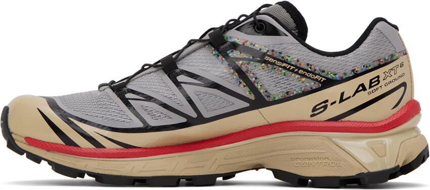 Salomon Gray & Taupe XT-6 Mindful Sneakers - Picture 6