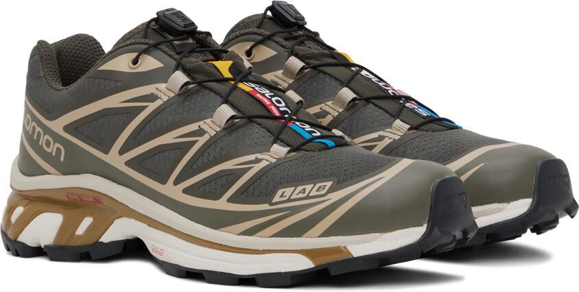 Salomon Khaki XT-6 Sneakers - Picture 4