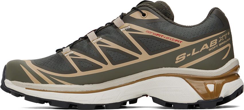 Salomon Khaki XT-6 Sneakers - Picture 6