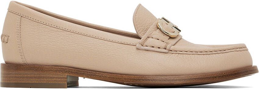 Ferragamo Beige Gancini Loafers - Picture 5