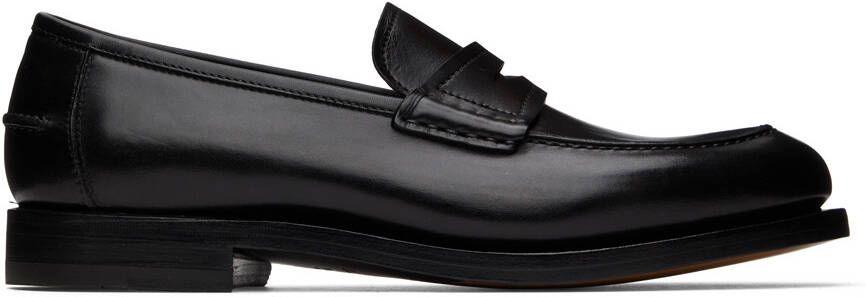 Salvatore Ferragamo Black Calfskin Penny Loafers - Picture 5