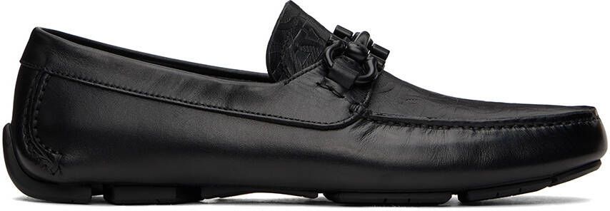 Ferragamo Black Driver Loafers