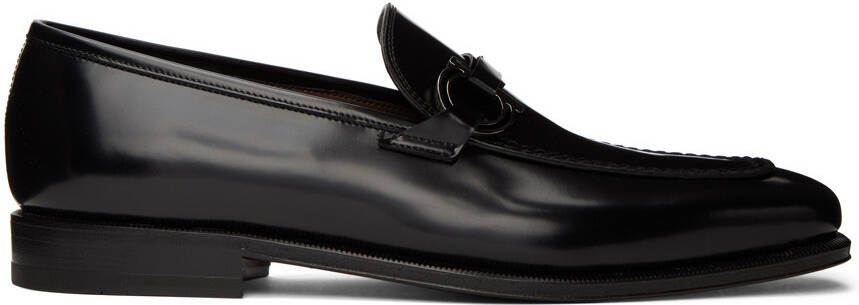 Salvatore Ferragamo Black Gancini Loafers - Picture 5