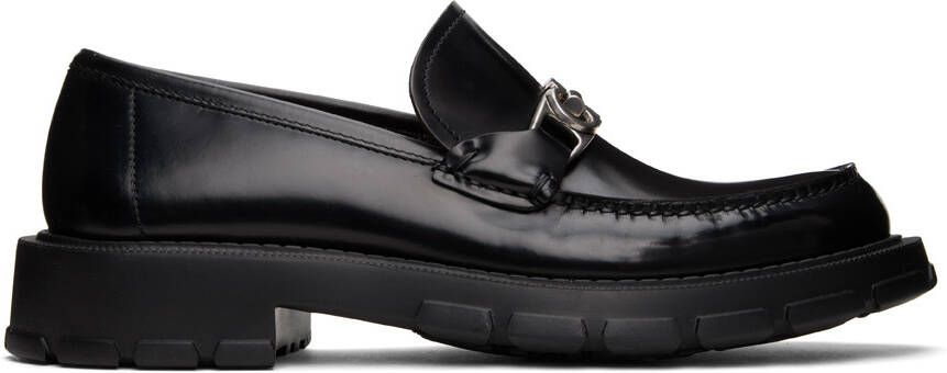 Salvatore Ferragamo Black Gancini Loafers - Picture 5