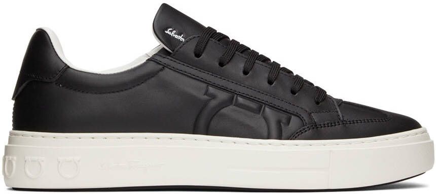 Salvatore Ferragamo Black Gancini Sneaker - Picture 5