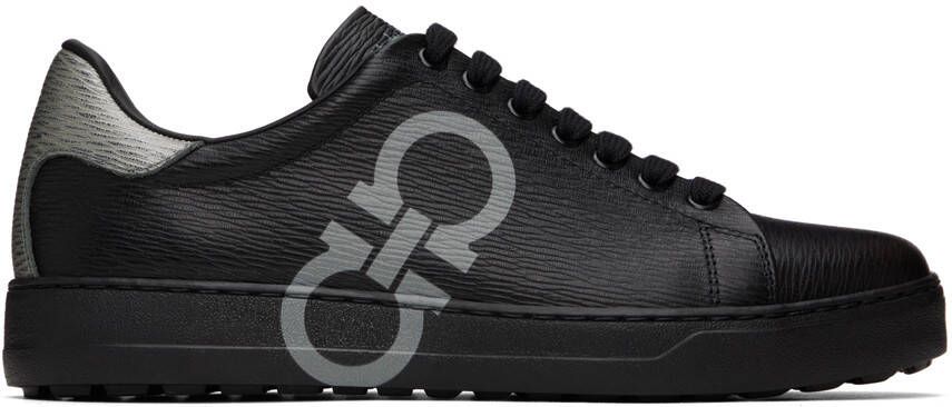Ferragamo Black Gancini Sneakers - Picture 5