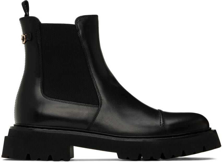 Salvatore Ferragamo Black George 2 Chelsea Boots - Picture 5