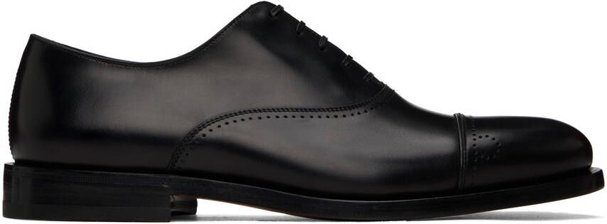 Ferragamo Black Giovanni Oxfords - Picture 5