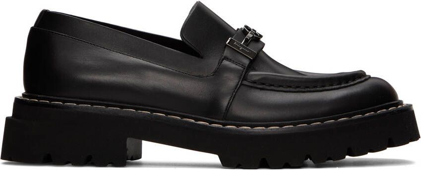 Salvatore Ferragamo Black Ignazio Loafers