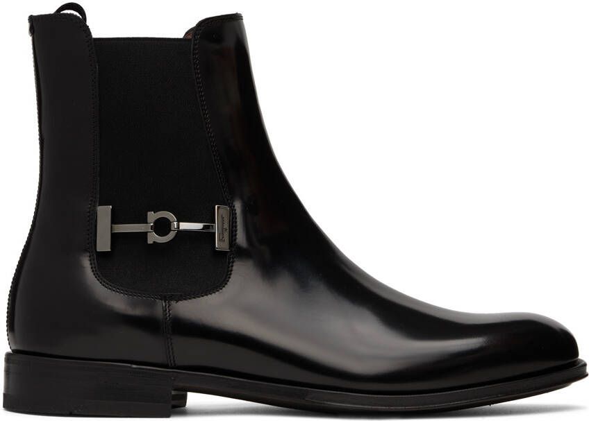 Salvatore Ferragamo Black Isidoro Chelsea Boots - Picture 5