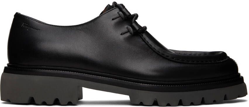 Salvatore Ferragamo Black Lace-Up Derbys - Picture 5