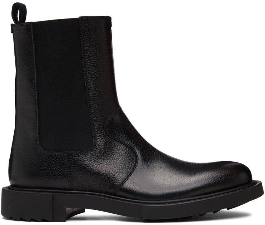 Salvatore Ferragamo Black Leather Chelsea Boots - Picture 5