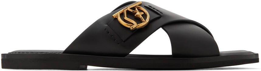 Salvatore Ferragamo Black Logan Sandals - Picture 5