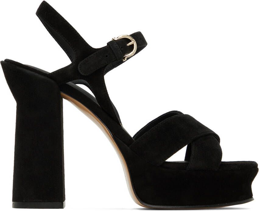 Ferragamo Black Sonya Heeled Sandals