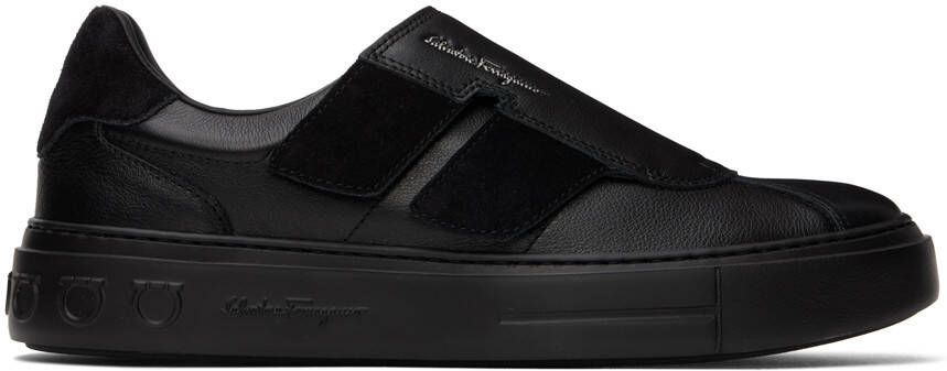Salvatore Ferragamo Black Velcro Sneakers - Picture 5