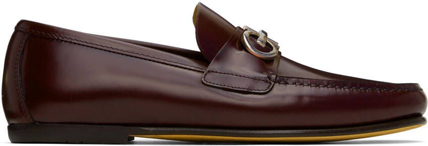 Ferragamo Burgundy Galileo Loafers