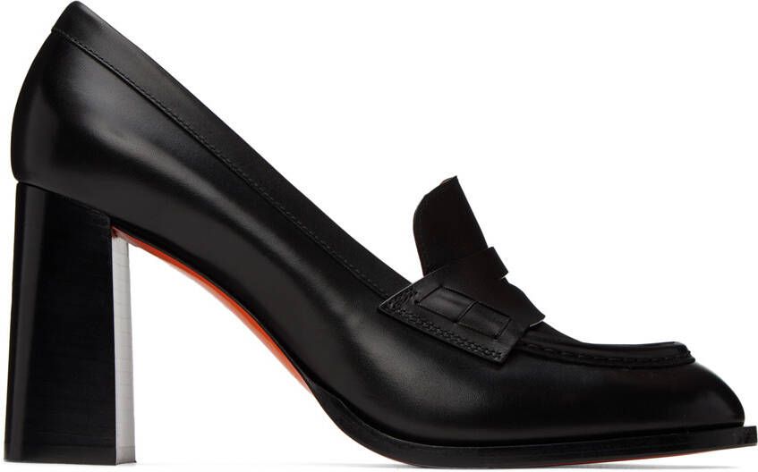 Santoni Black Court Heels