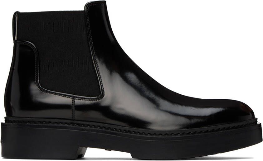 Santoni Black Ursula Chelsea Boots - Picture 5