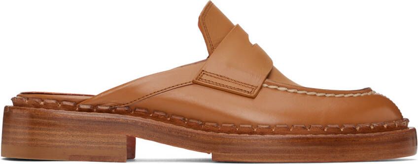 Santoni Brown Strap Loafers - Picture 5