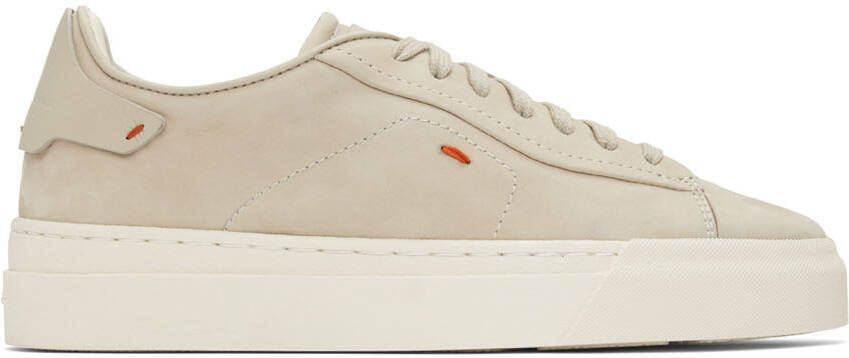 Santoni Grey Nubuck Suede Sneakers