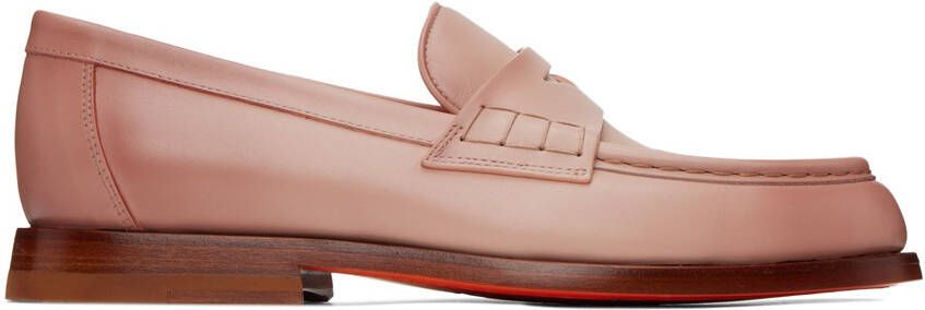 Santoni Pink College Loafers - Picture 5