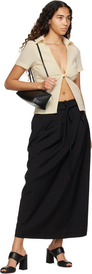 Santoni Black Leather Heels - Picture 4