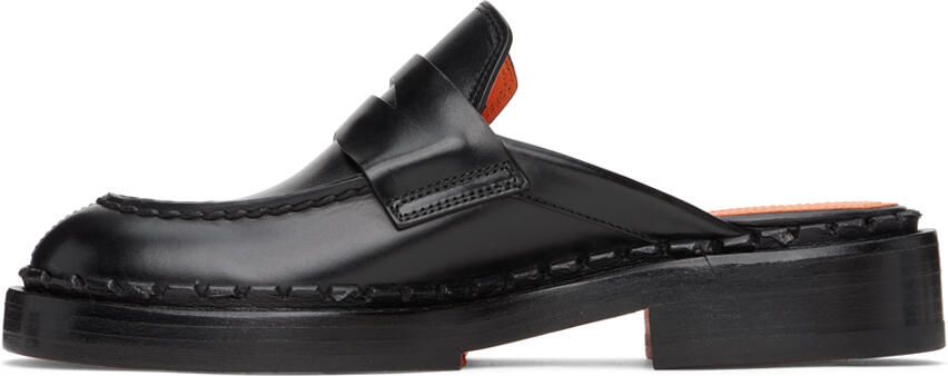 Santoni Black Strap Loafers - Picture 3