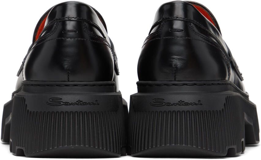 Santoni Black Tassel Loafers - Picture 2