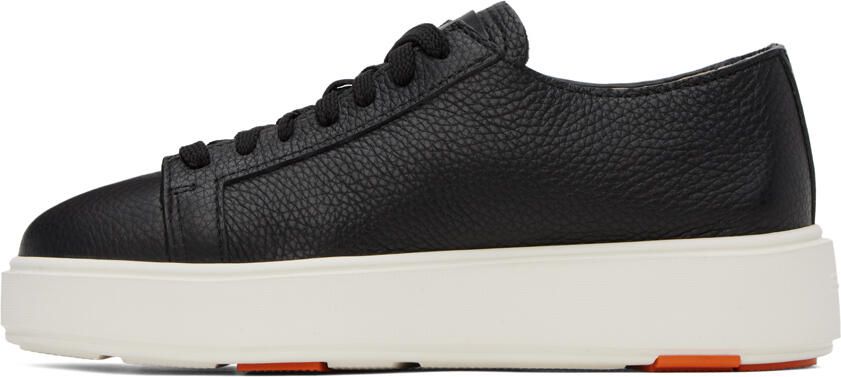 Santoni Black Tumbled Sneakers - Picture 2