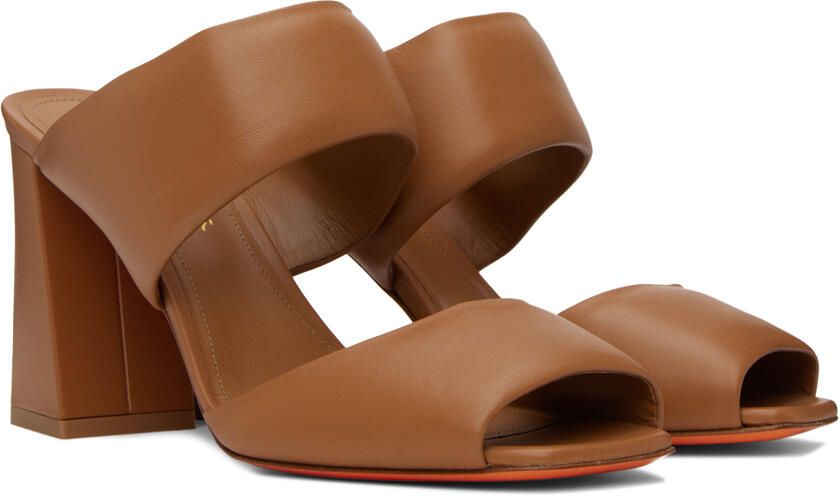 Santoni Brown Leather Heels - Picture 2
