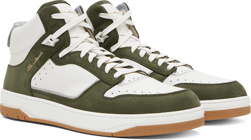 Santoni Green & White Sneak-Air Sneaker - Picture 2