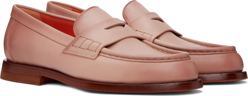 Santoni Pink College Loafers - Picture 2