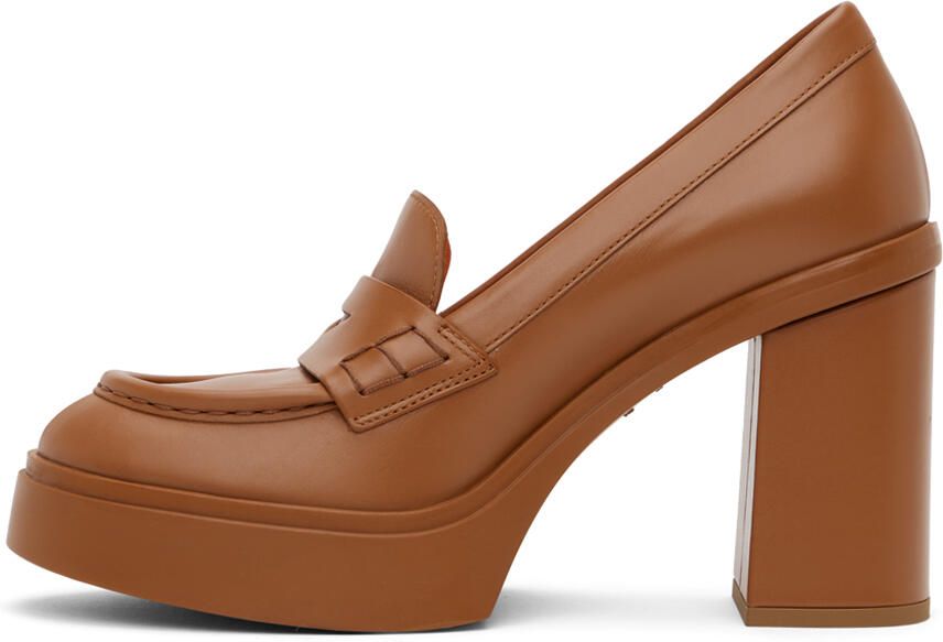 Santoni Tan High-Heel Pumps - Picture 3